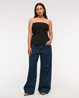 Strapless Side Ruched Top