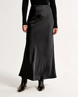 Elevated Satin Column Maxi Skirt