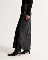 Elevated Satin Column Maxi Skirt