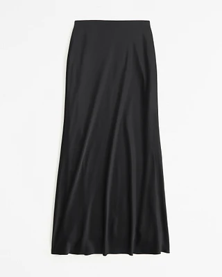 Elevated Satin Column Maxi Skirt