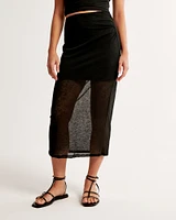 Mesh Midi Skirt