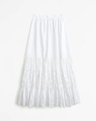 Elevated Embroidered Maxi Skirt