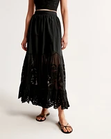 Elevated Embroidered Maxi Skirt