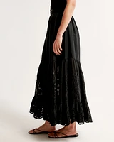 Elevated Embroidered Maxi Skirt