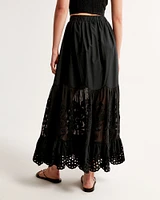 Elevated Embroidered Maxi Skirt