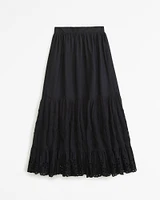 Elevated Embroidered Maxi Skirt