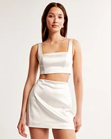 The A&F Scarlett Satin Sculpt Mini Skort