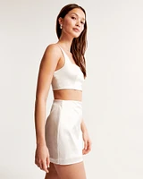 The A&F Scarlett Satin Sculpt Mini Skort