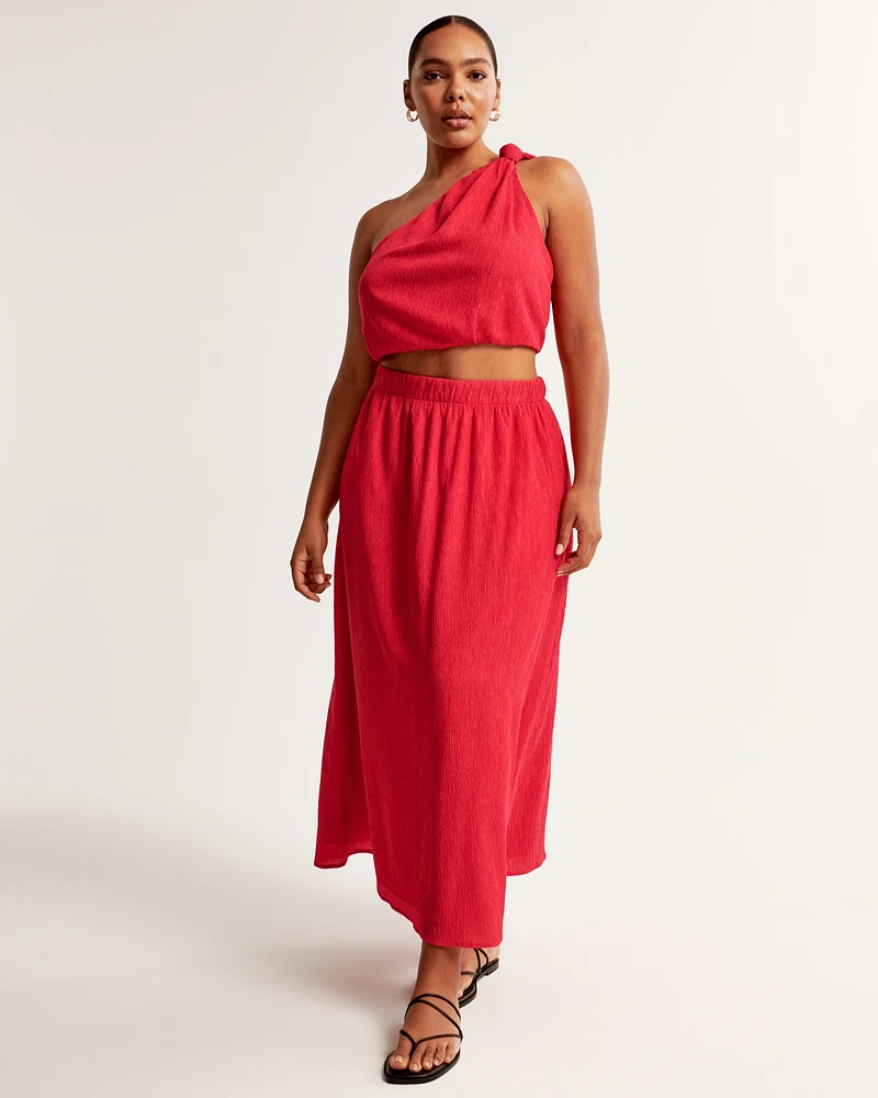 Crinkle Flowy Maxi Skirt