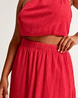 Crinkle Flowy Maxi Skirt