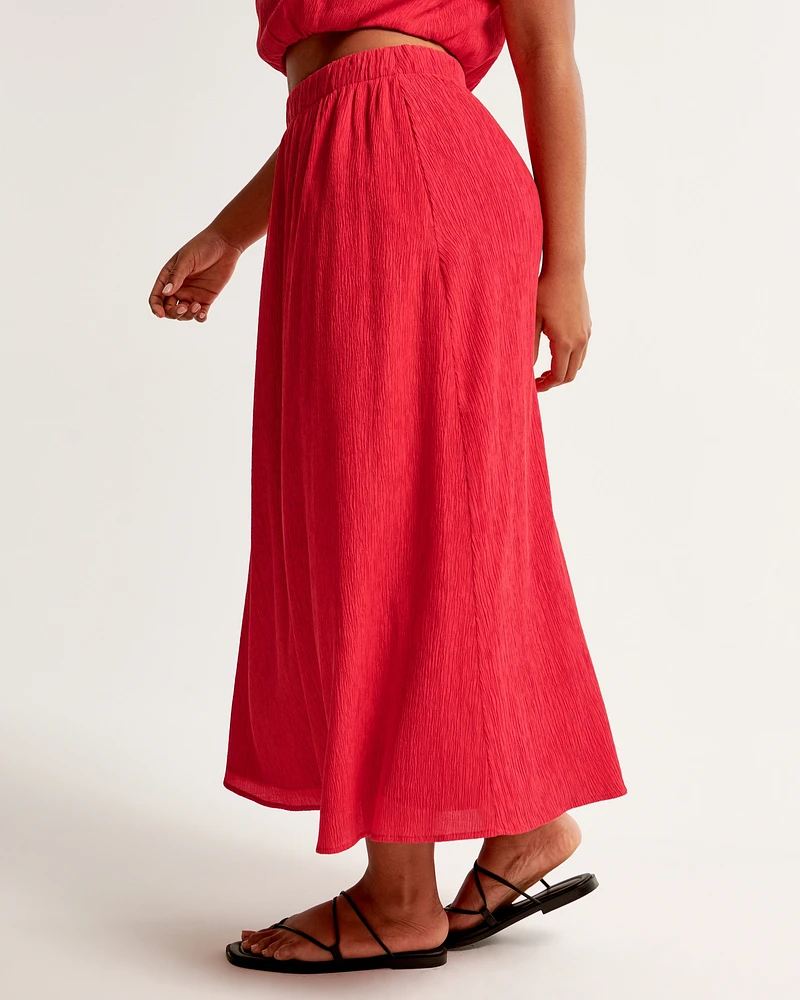 Crinkle Flowy Maxi Skirt