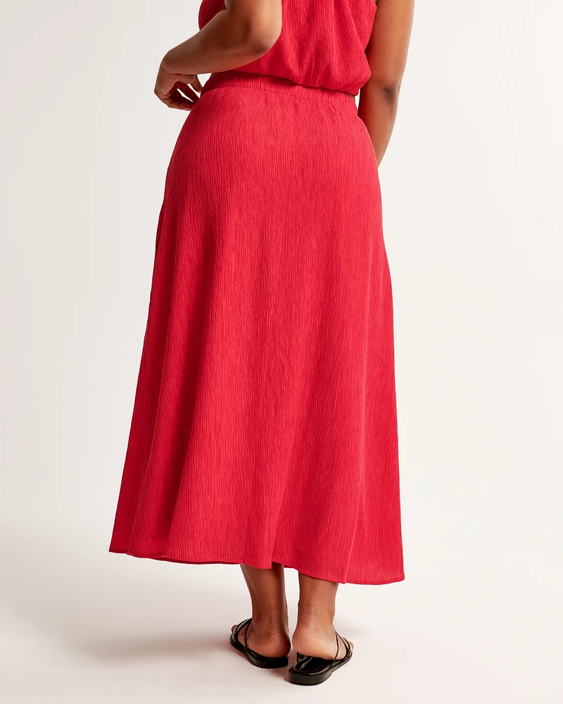 Crinkle Flowy Maxi Skirt