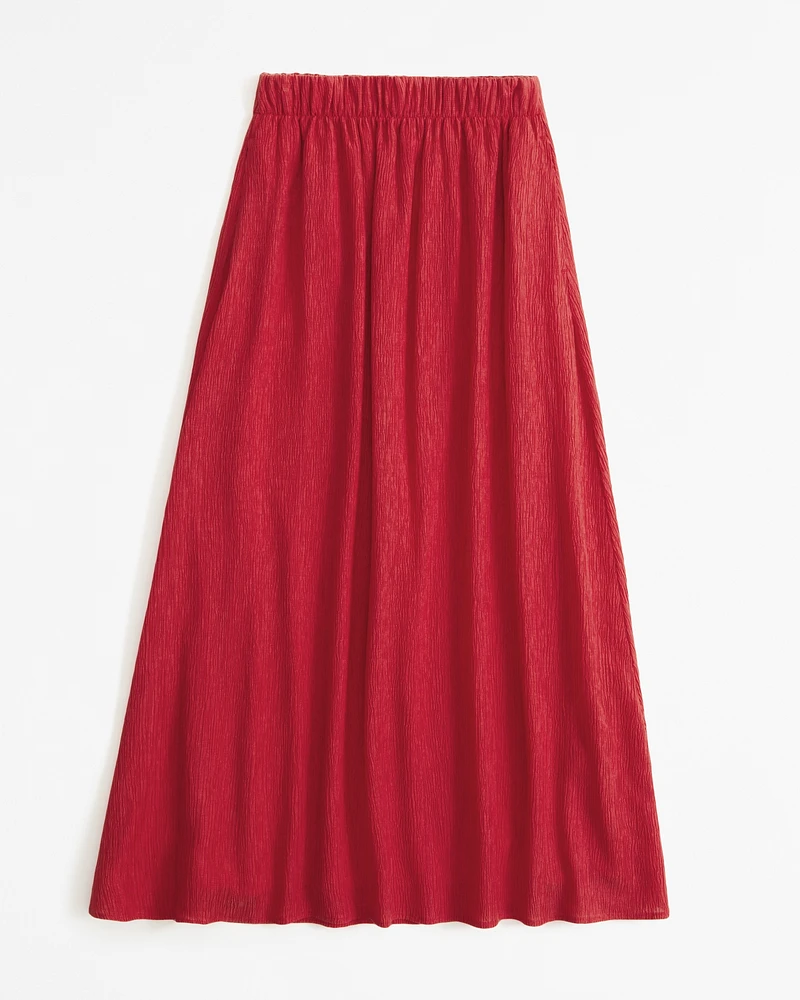 Crinkle Flowy Maxi Skirt