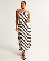 Faux Silk Maxi Skirt