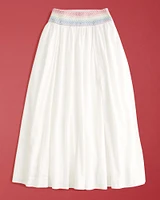 Pride Smocked High-Slit Maxi Skirt