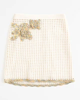 Pride Crochet-Style Rosette Mini Skirt