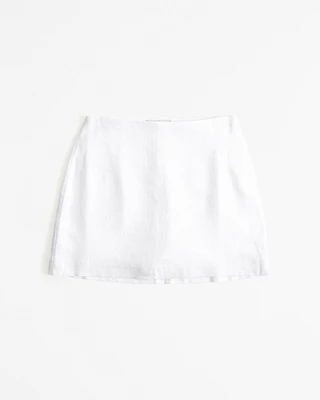 The A&F Scarlett Linen-Blend Mini Skort