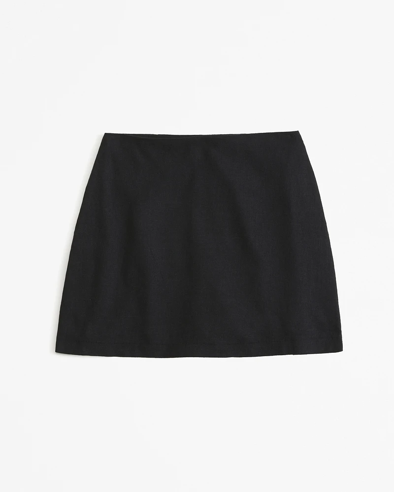 The A&F Scarlett Linen-Blend Mini Skort