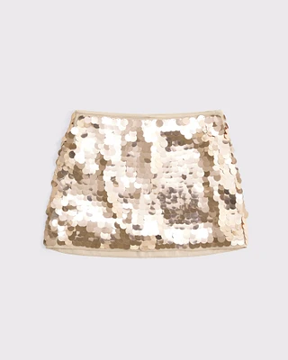 Mid Rise Sequin Skort