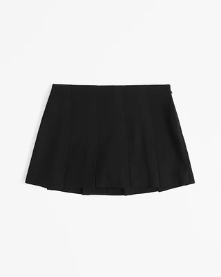 Mid Rise Pleated Mini Skort