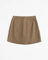 High Rise Tailored Wrap Mini Skort