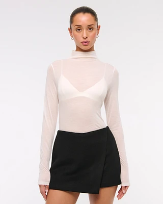 Mid Rise Wrap Skort