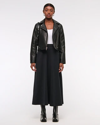High Rise Circle-Cut Maxi Skirt