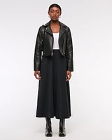 High Rise Circle-Cut Maxi Skirt