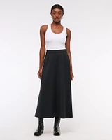 High Rise Circle-Cut Maxi Skirt