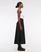 High Rise Circle-Cut Maxi Skirt