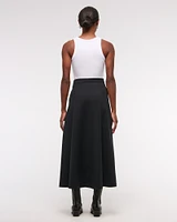 High Rise Circle-Cut Maxi Skirt