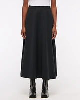 High Rise Circle-Cut Maxi Skirt