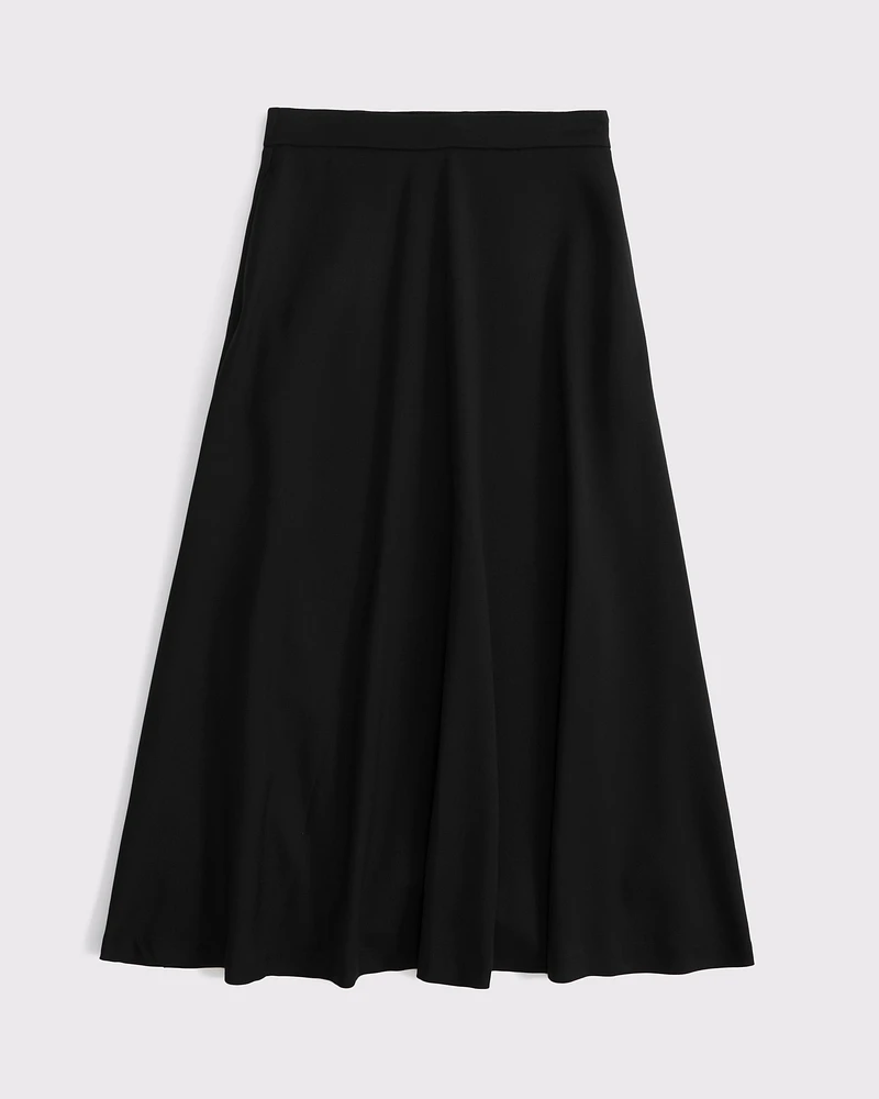 High Rise Circle-Cut Maxi Skirt