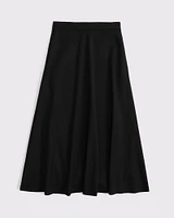 High Rise Circle-Cut Maxi Skirt