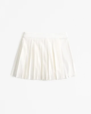 Pleated Wrap Mini Skirt