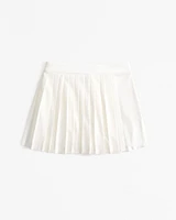 Pleated Wrap Mini Skirt