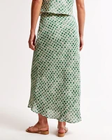 Crinkle Nylon Maxi Skirt