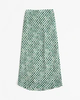 Crinkle Nylon Maxi Skirt
