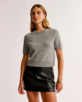 The A&F Scarlett Vegan Leather Mini Skort