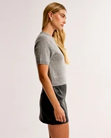 The A&F Scarlett Vegan Leather Mini Skort