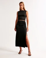 Knotted Midi Skirt