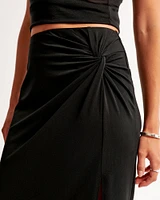 Knotted Midi Skirt