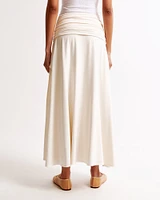 Foldover Knit Maxi Skirt