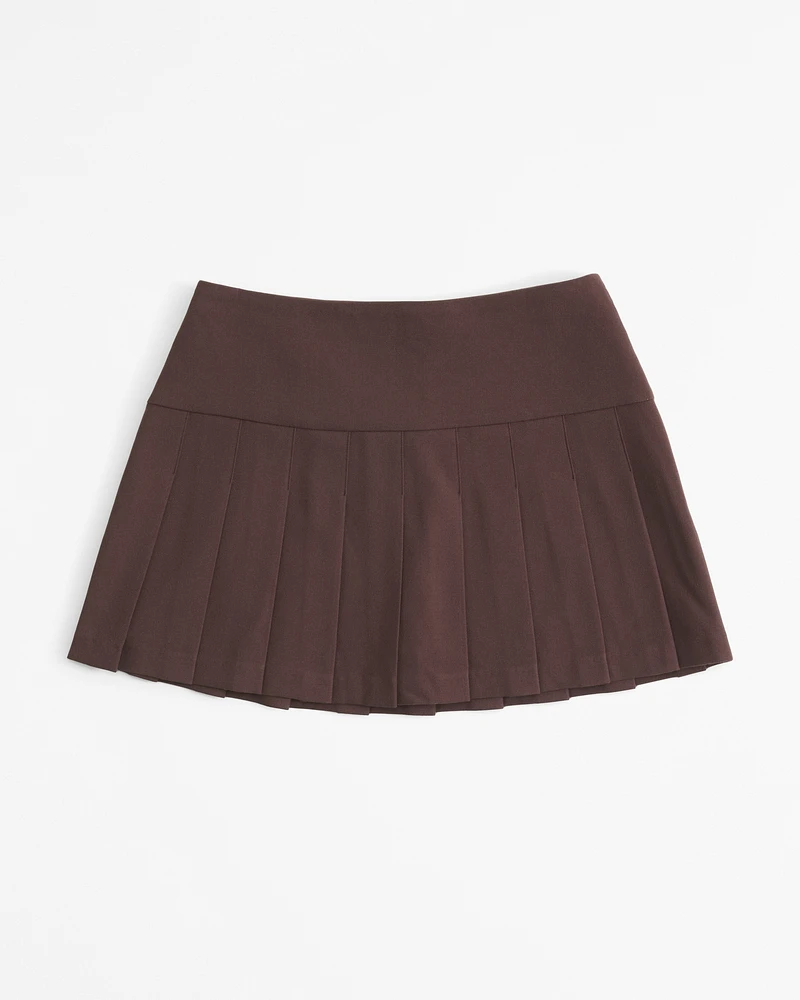 High Rise Pleated Mini Skort