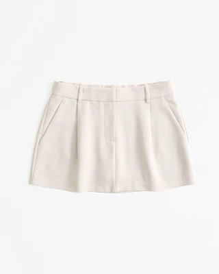 Mid Rise Pleated Mini Skort