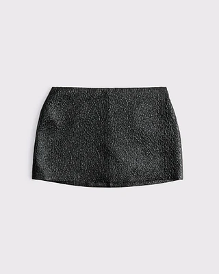 Mid Rise Metallic Mini Skort