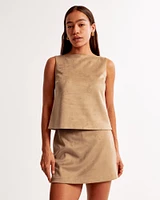 The A&F Scarlett Faux Suede Mini Skort