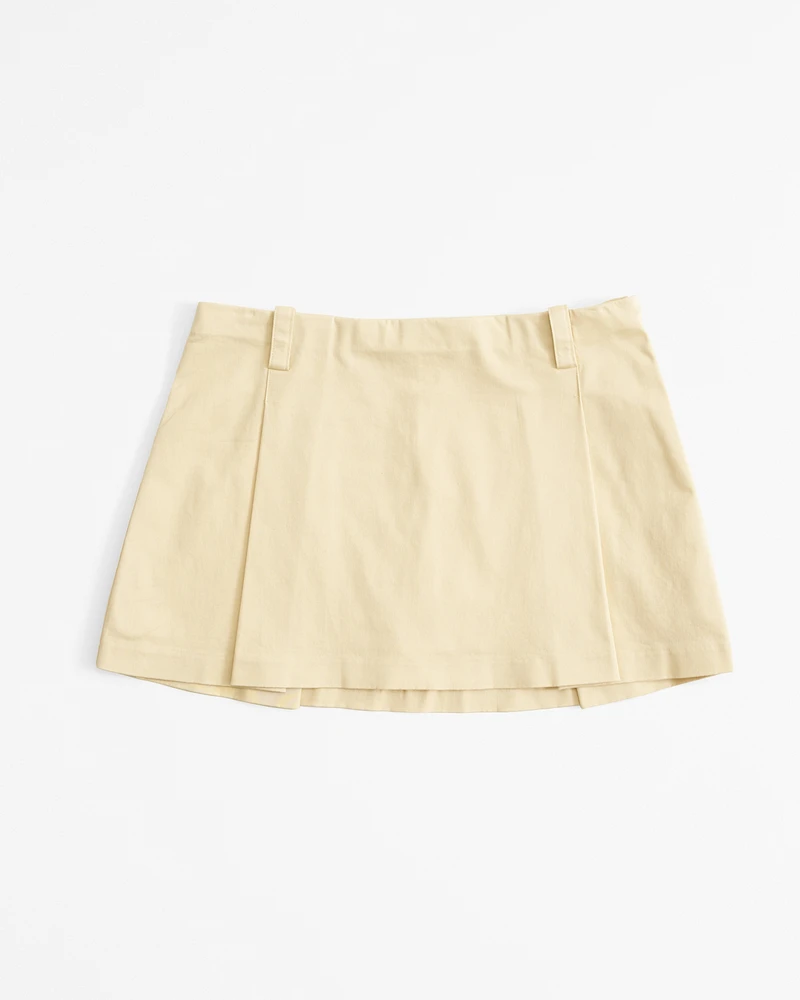 Mid Rise Pleated Mini Skort