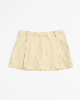 Mid Rise Pleated Mini Skort