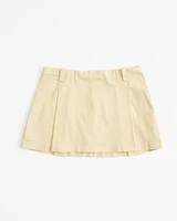 Mid Rise Pleated Mini Skort